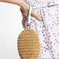 Gramercy Rattan and Leather Minaudie re