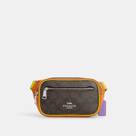 Coach Outlet Mini Belt Bag In Colorblock Signature Canvas