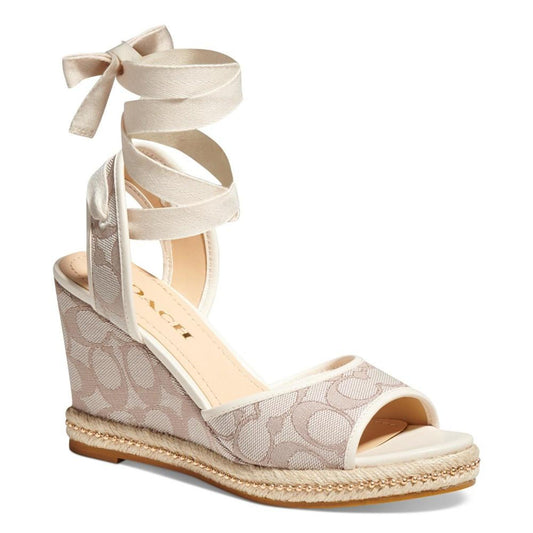 Women's Page Signature Ankle-Tie Wedge Sandals