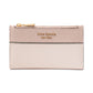 Morgan Colorblocked Saffiano Leather Small Slim Bifold Wallet