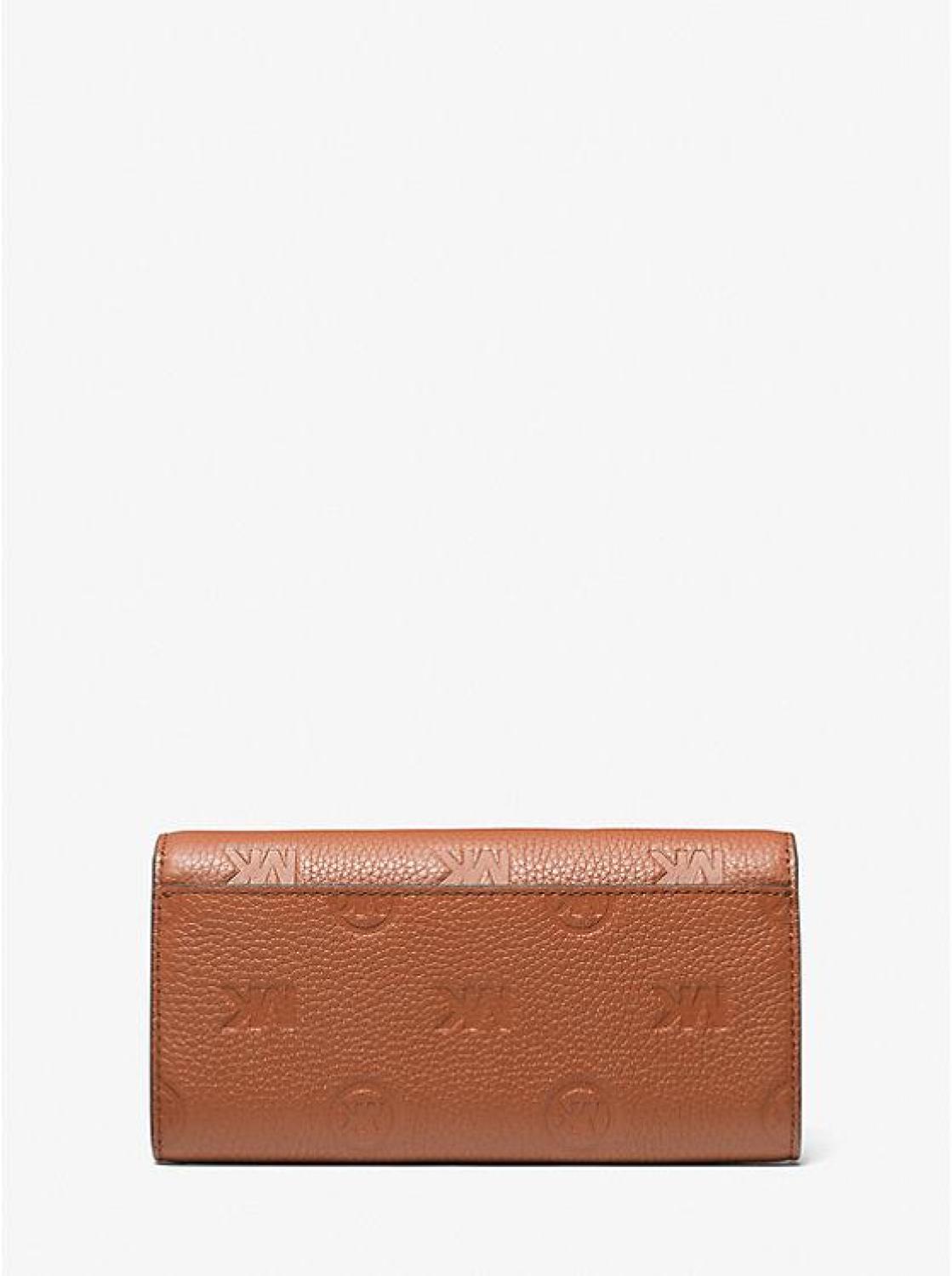 Jet Set Travel Large Logo Embossed Leather Envelope Wallet