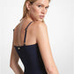 Ribbed Stretch Viscose Cropped Tank Top