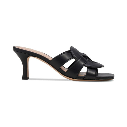Tillie "C" Emblem Kitten-Heel Dress Sandals