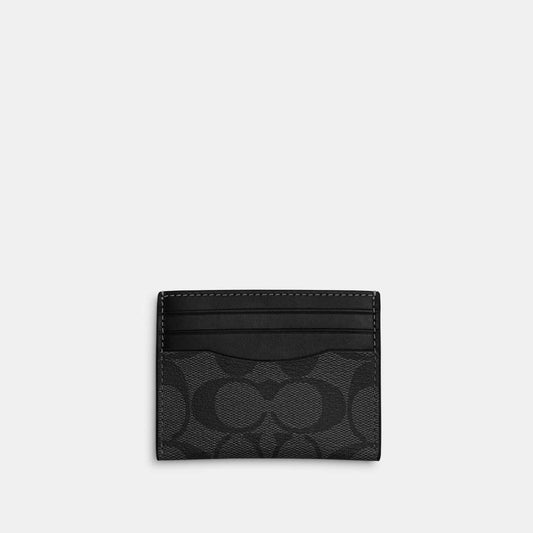 Coach Outlet Slim Id Card Case In Signature Canvas