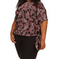 Plus Size Pop French Paisley Tie Top