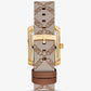 Mini Emery Gold-Tone and Empire Logo Jacquard Watch