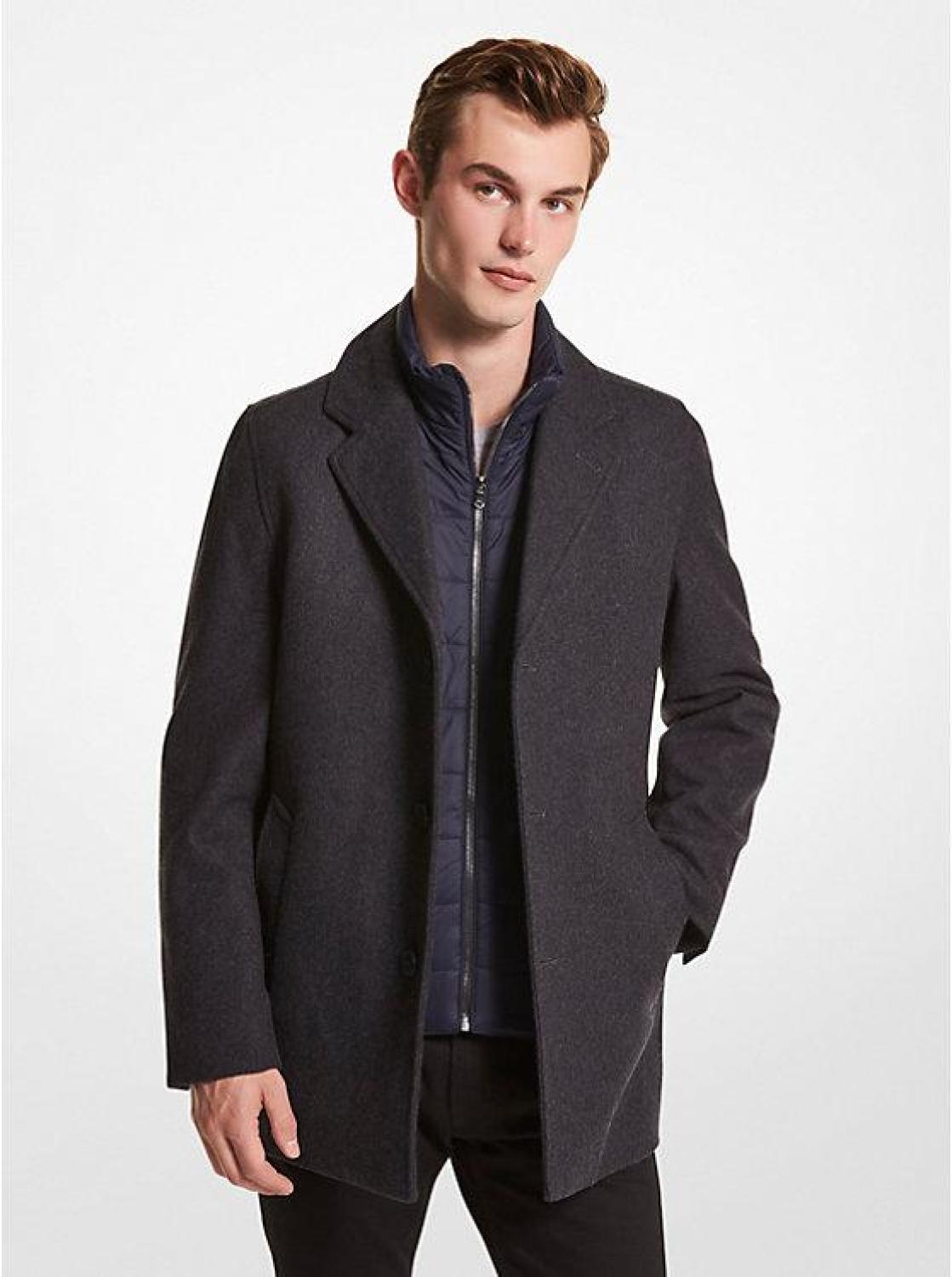 2-in-1 Wool Blend Coat