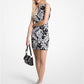 Palm Sequined Tulle Dress