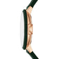 Women's Park Row Green Silicone Strap Watch 34mm