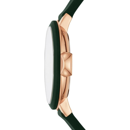 Women's Park Row Green Silicone Strap Watch 34mm