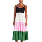 Women's Colorblocked Tiered Midi Dress Cover-Up