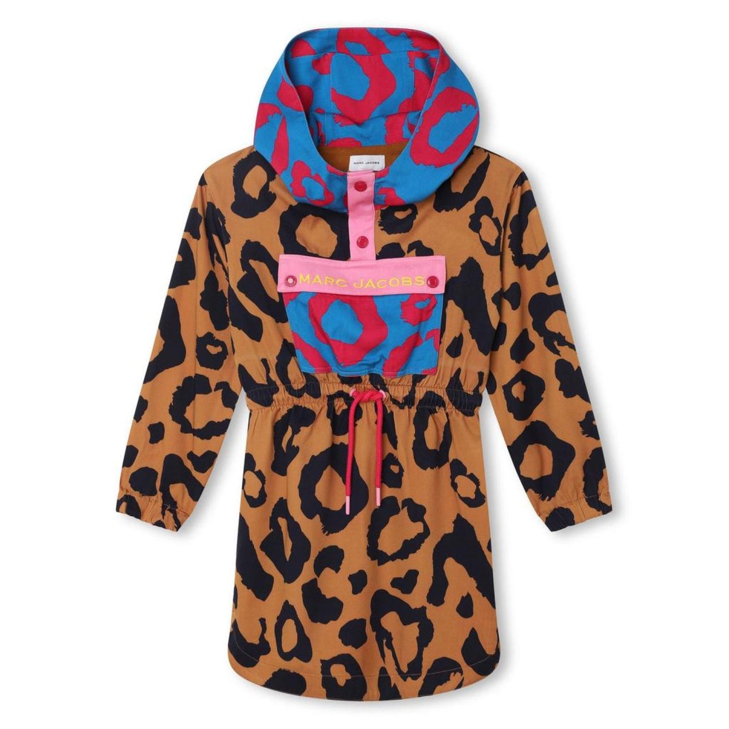 The Marc Jacobs Kids Cheetah Printed Drawstring Hooded Dress