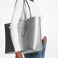 Eliza Extra-Large Metallic Pebbled Leather Reversible Tote Bag