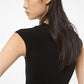 Stretch-Viscose Cap-Sleeve Bodysuit