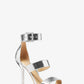 Amal Metallic Snake Embossed Leather Sandal