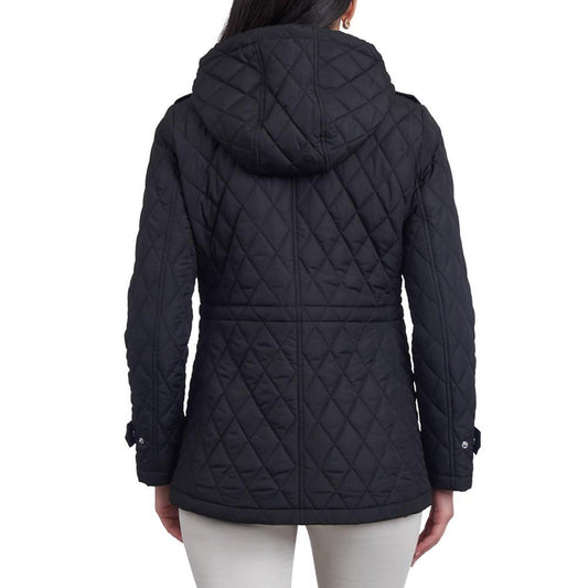 Women's Petite Quilted Hooded Anorak Coat