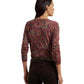 Petite Paisley Cotton-Blend Sweater