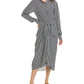 Michael Kors Stripe Sarong Tie Silk Dress