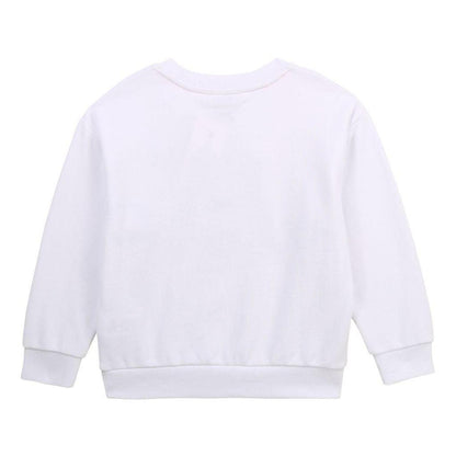 White Multicolor Iconic Logo Pullover