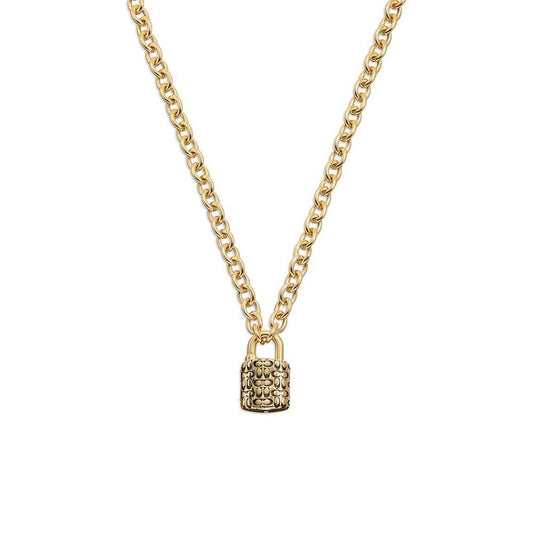 Quilted Padlock Necklace