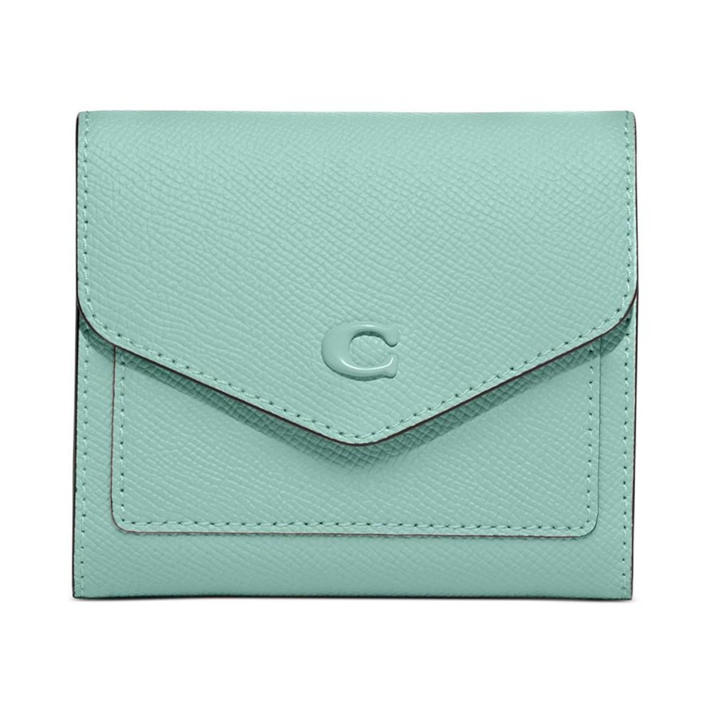 Wyn Tonal C Hardware Small Crossgrain Leather Wallet