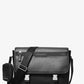 Hudson Pebbled Leather Messenger Bag with Pouch