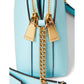 Morgan Saffiano Leather Double Zip Dome Crossbody