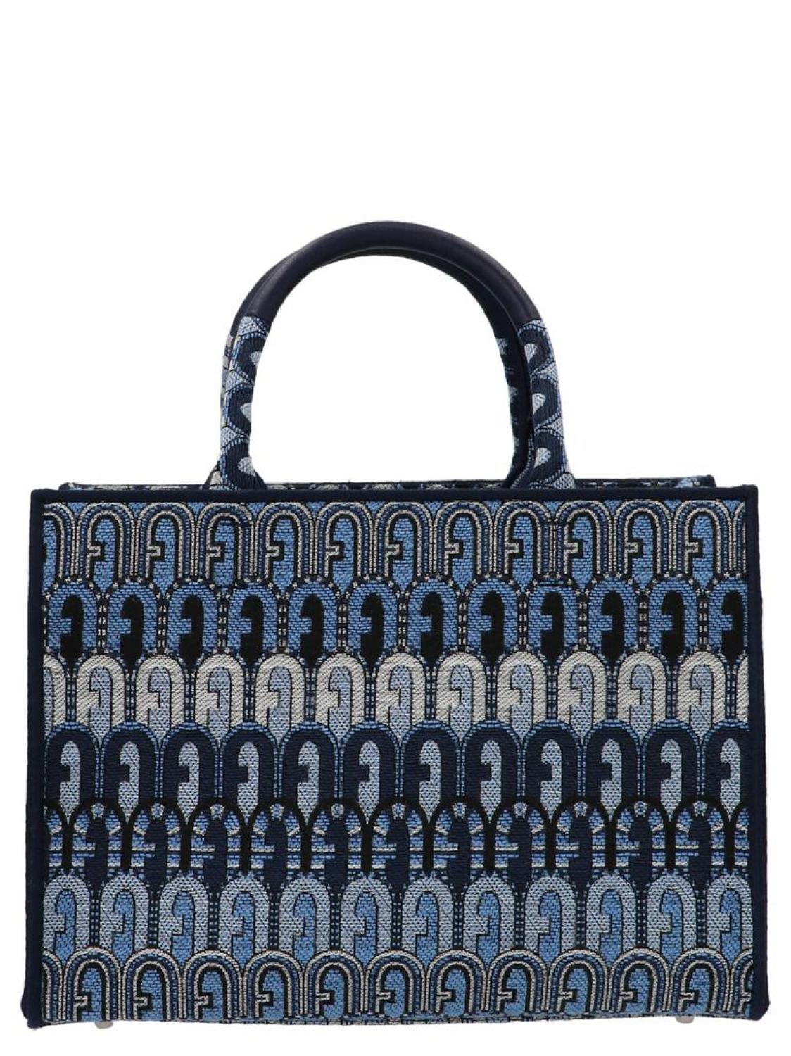 Furla Toni Antracite Jacquard Tote Bag