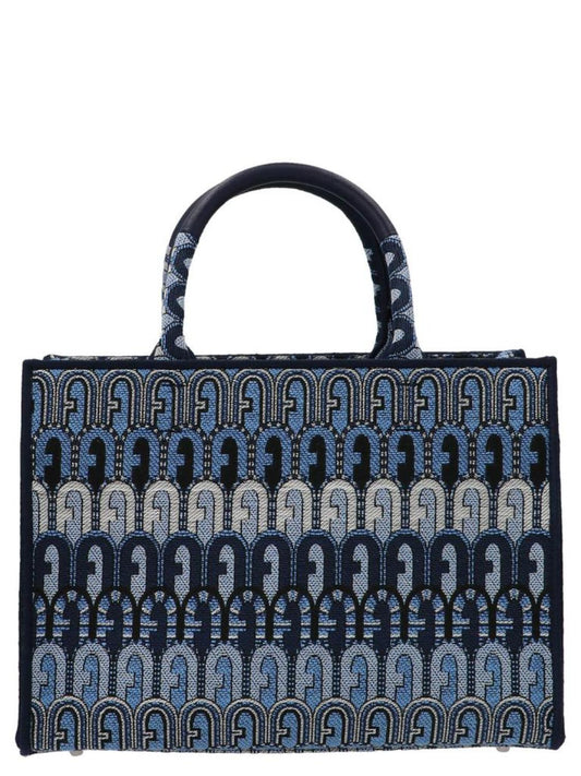 Furla Toni Antracite Jacquard Tote Bag