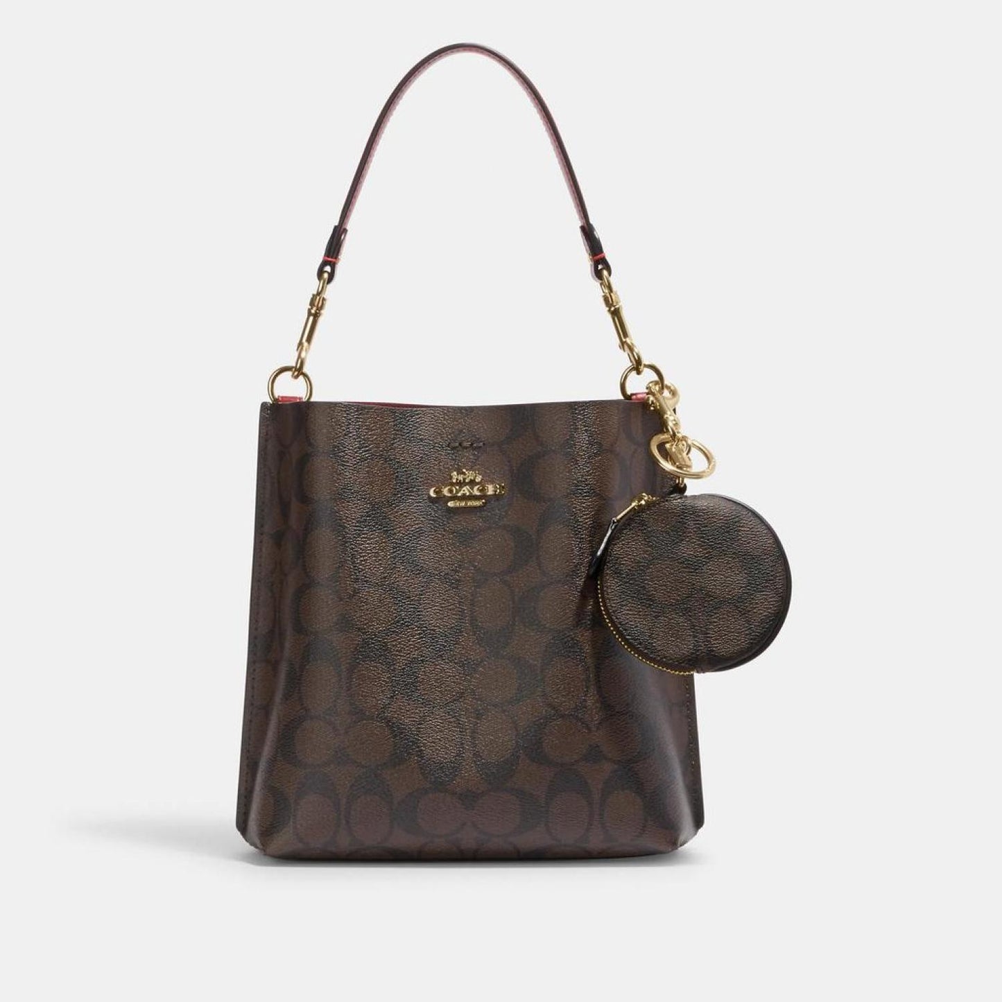 Coach Outlet Circular Coin Pouch In Signature Canvas