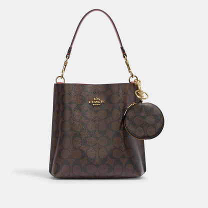 Coach Outlet Circular Coin Pouch In Signature Canvas