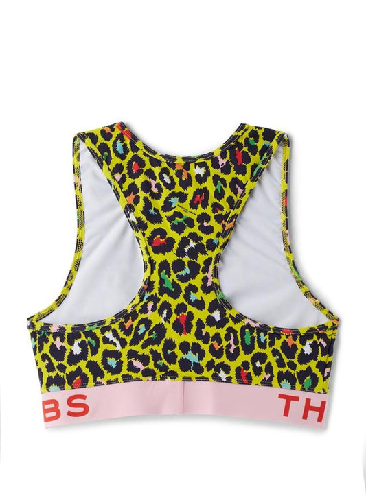 Kids Yellow Cheetah Sport Bra