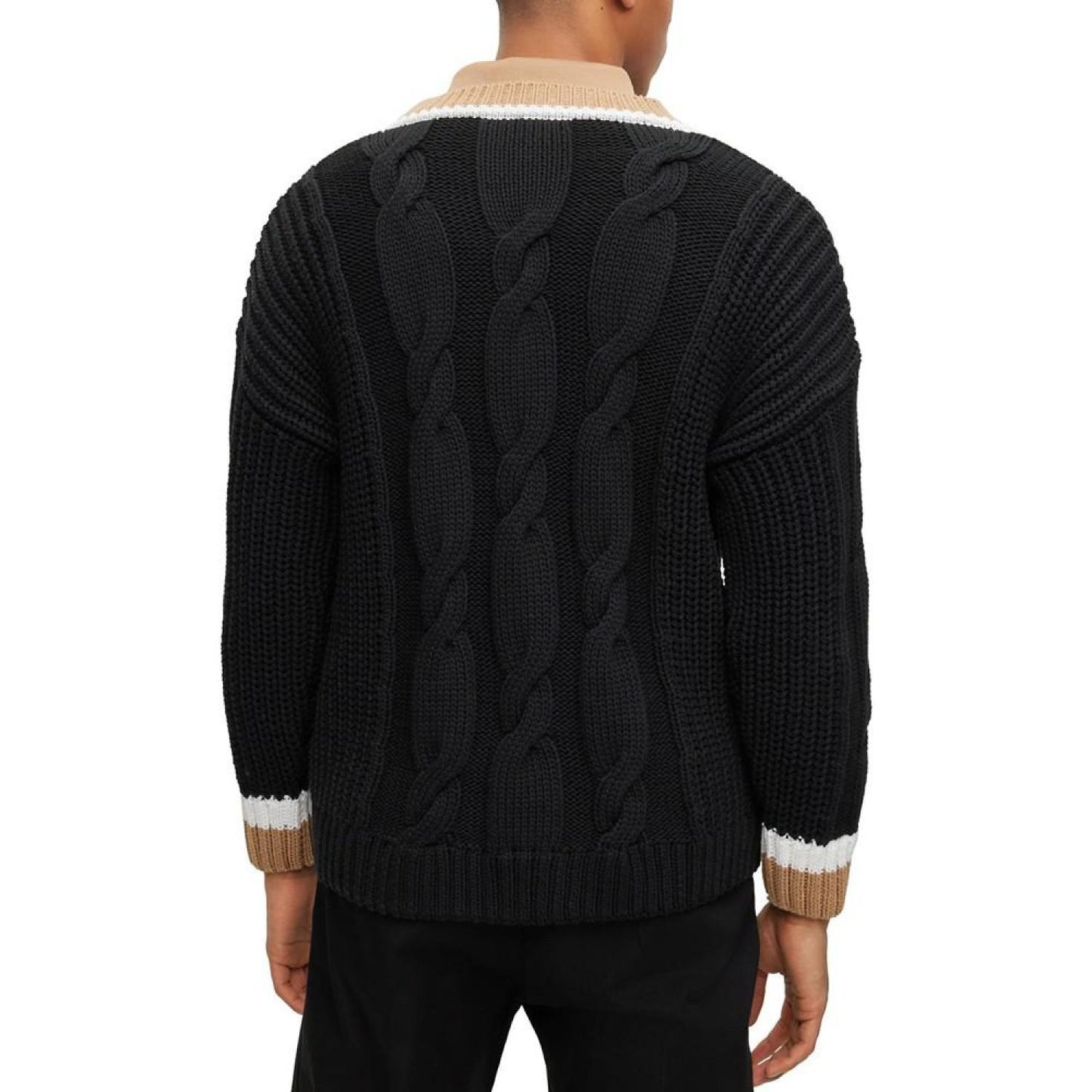 Men's Cotton-Blend V-Neck Sweater