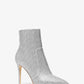 Rue Embellished Glitter Chain-Mesh Ankle Boot