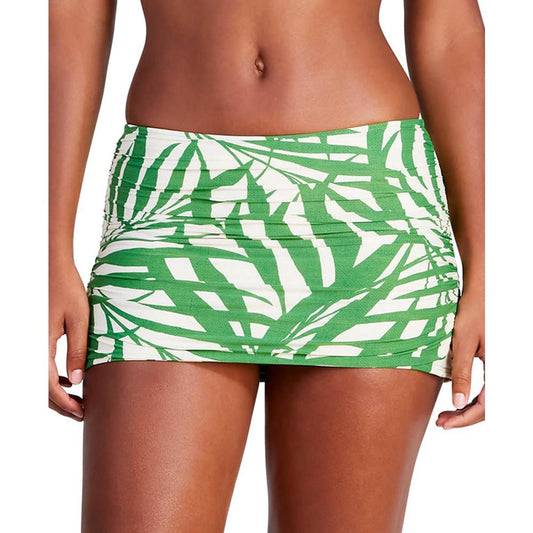 Women's Printed Side-Shirred Swim Skirt