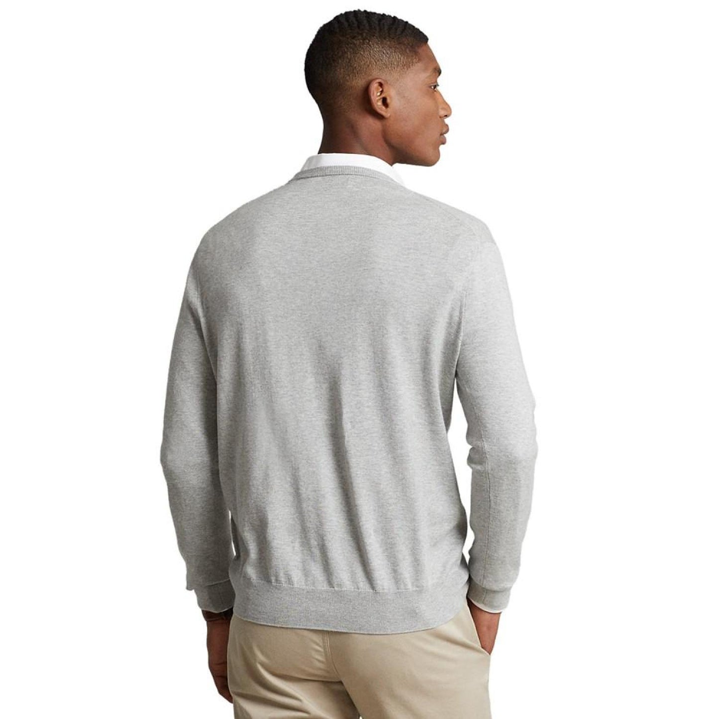 Men's Cotton V-Neck Sweater