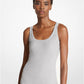 Ribbed Metallic Stretch Viscose Tank Top