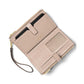 Adele Double-Zip Pebble Leather Phone Wristlet