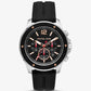 Oversized Nolan Silver-Tone and Silicone Watch