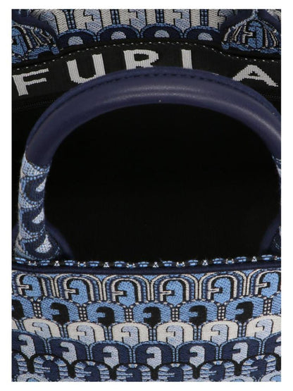 Furla Toni Antracite Jacquard Tote Bag