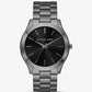 Oversized Slim Runway Gunmetal Watch And Jet Set Charm Leather Wallet Gift Set