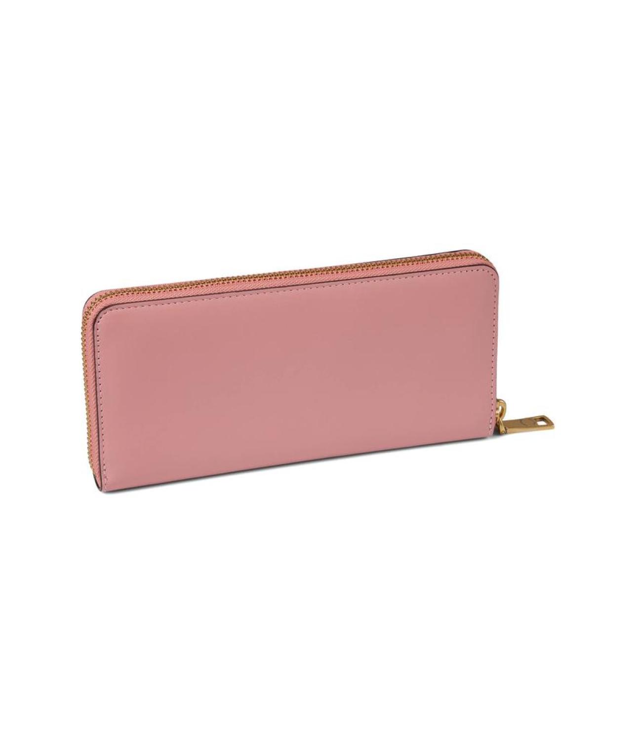 Smooth Leather Slim Accordion Zip