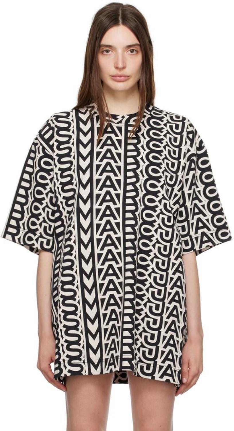 Black & Beige 'The Monogram' T-Shirt