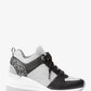 Georgie Stretch Knit and Leather Trainer