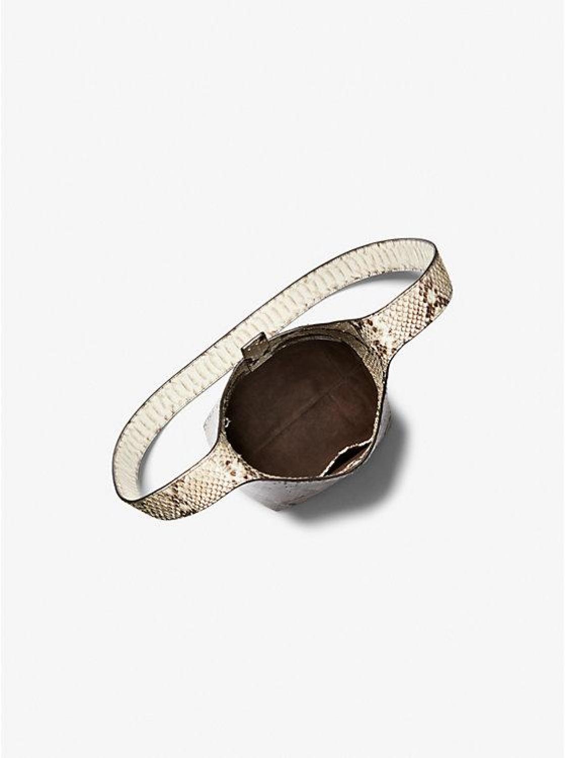 Dede Mini Python Embossed Leather Hobo Bag