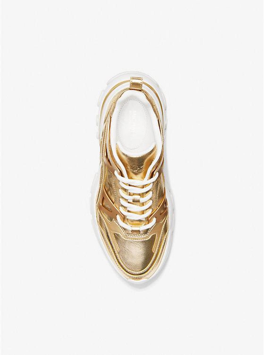 Nick Metallic Leather Trainer
