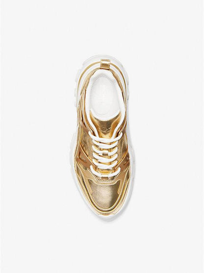 Nick Metallic Leather Trainer