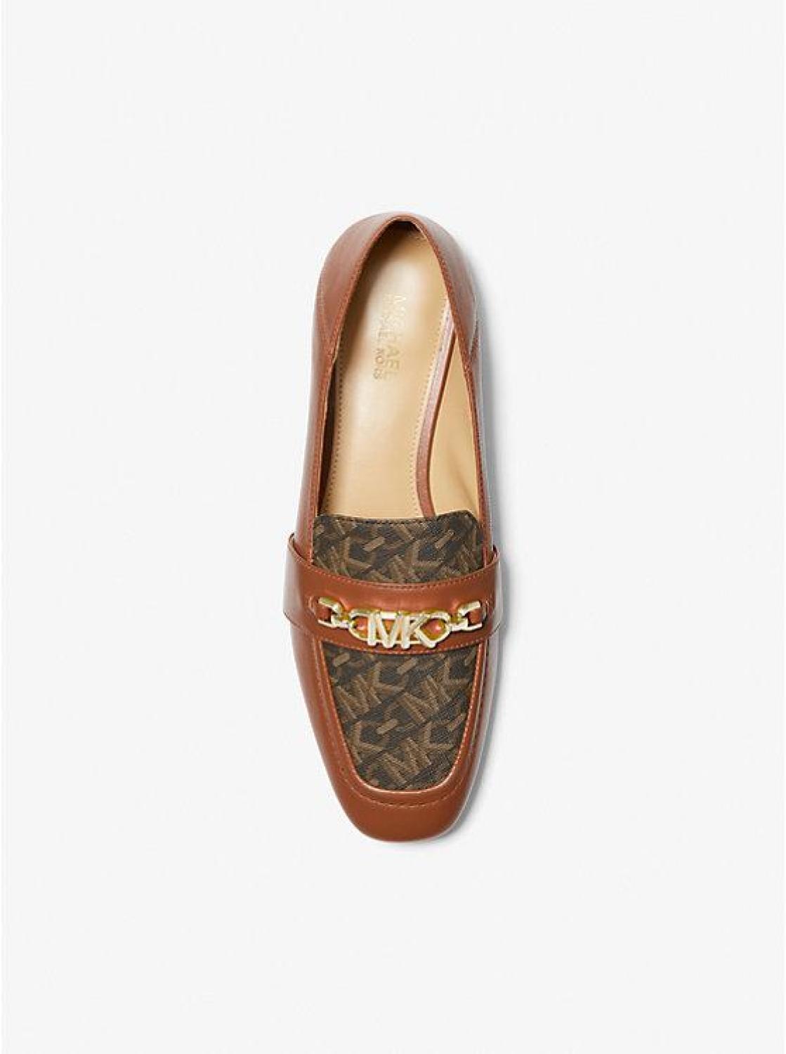 Tiffanie Leather and Empire Signature Logo Mule