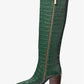 Loni Crocodile Embossed Leather Boot