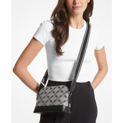 Logo Jet Set Charm Large Dome Crossbody with Webbing Strap